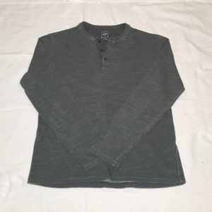 Men’s Gap Heathered Henley - Size S - Grey